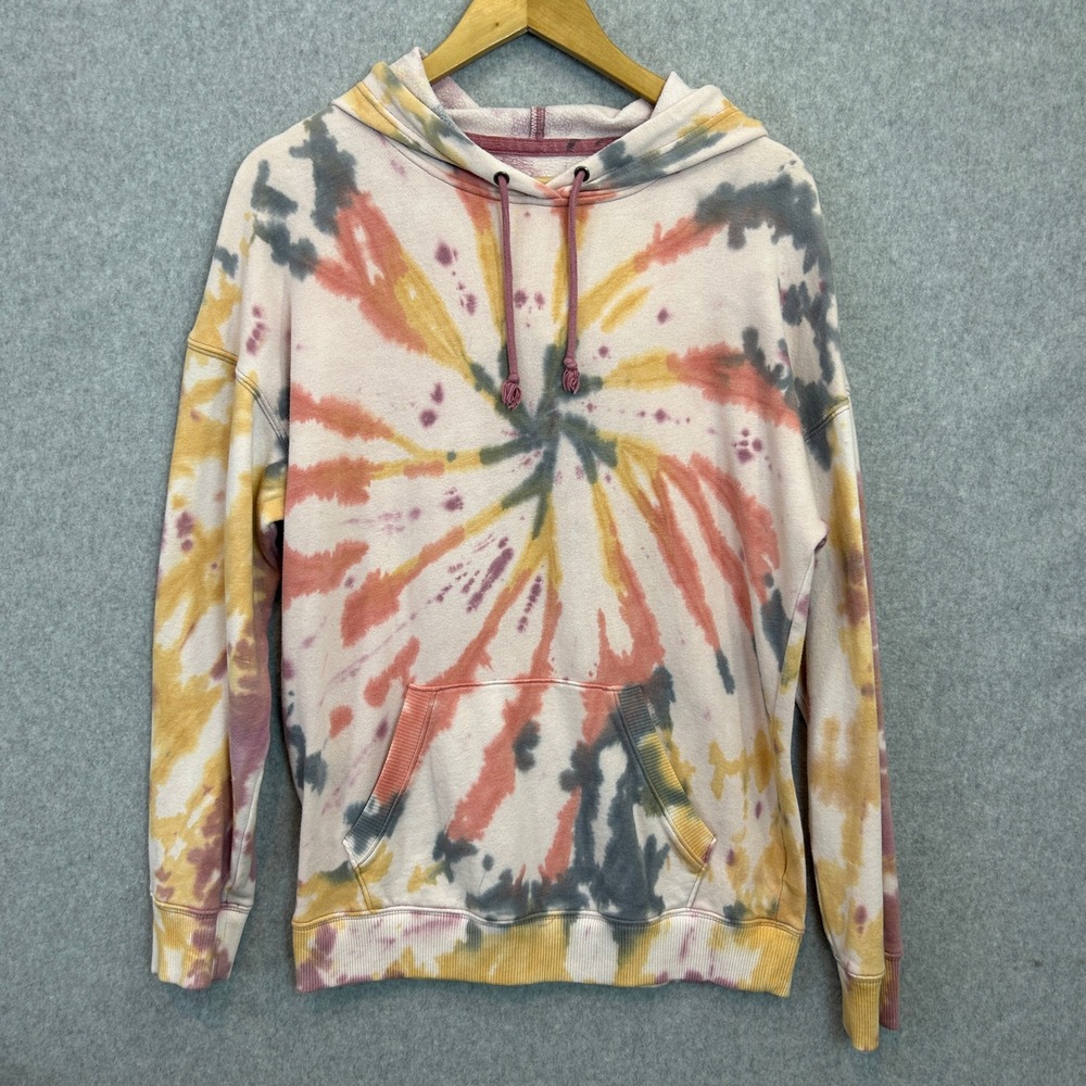 Aeropostale Pullover Hoodie Tie Dye Spiral Festival Boho Sweatshirt Womens Small